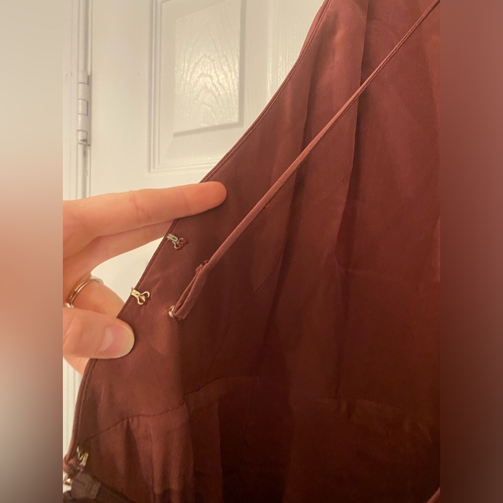 Jason Wu Pre-Fall 2017 Strappy Backless Formal Gown in Wine Red Color Sz 10 - Picture 11 of 13
